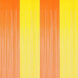 4 Stück Orange Gelb Lametta Vorhänge,Metallische Folie Fransen Vorhang Funkeln Vorhängen Dekoration für Geburtstagsfeier Hintergrund Thanksgiving Herbst Halloween Ernte Party Décor