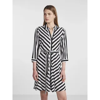 Yas Savanna Kleid, Mit 3/4-ärmeln - Star White / Stripes, W. Black Stripes - L
