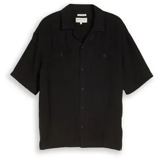 TOM TAILOR Denim Blusenshirt loose fit structured viscose l schwarz L (50/52)