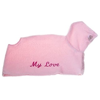 MICHI MICHI-LB05 Bathrobe My Love Pink Hund Bademantel, L