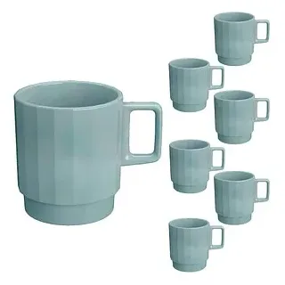 BAUSCHER Kaffeetassen EDGE grün 0,30 l, 6 St.