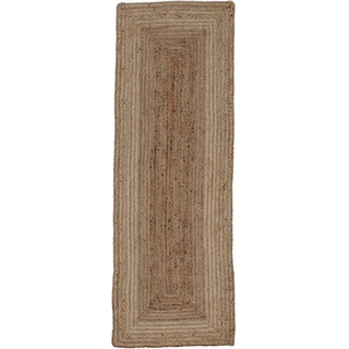 Teppich Nele Juteteppich Naturfaser, carpetfine, rechteckig, Höhe: 6 mm, geflochtener Wendeteppich aus 100% Jute, quadratisch und als Läufer beige 75 cm x 300 cm x 6 mm