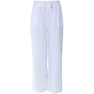 Zwillingsherz Musselin Hose aus 100% Baumwolle – Hochwertige Sommerhose für Damen Frauen Mädchen - Marlenehose Freizeithose Culottes - Strandhose locker luftig perfekt für Frühling Sommer - S-M