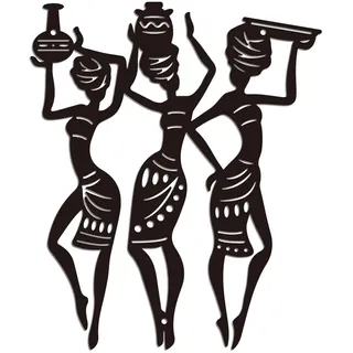 WADORN Afrikanische Frau Metall Wandkunst Dekor Metall Wanddekoration Mit Der Aufschrift „Afrikanische Tanzende Frau“ Zum Aufhängen Schilder Wandskulptur Und Statuen 25x30cm Frau