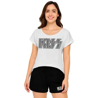 United Labels® Schlafanzug KISS - Oberteil mit Hose schwarz XL