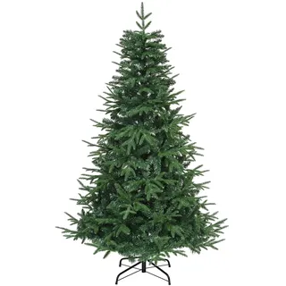 YITAHOME 212cm Premium Künstlicher Weihnachtsbaum, ca. 1100 Spitzen PE Spritzguss & PVC, Naturgetreu Tannenbaum mit Klappsystem & Metallständer, Schnellaufbau für Zuhause Geschäfte, 212 x Φ105cm