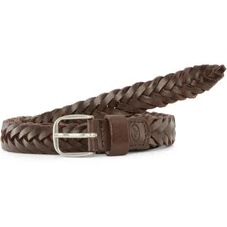 Tom Tailor Flechtgürtel Leder 2 cm braun 100