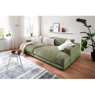 KAWOLA Big Sofa MADELINE Cord olivgrün