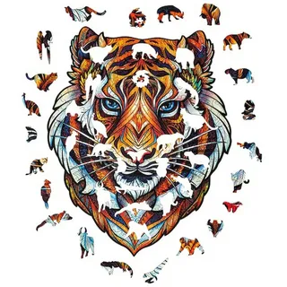 Unidragon Konturenpuzzle Holzpuzzle, Puzzleteile, Größe S