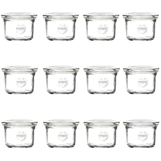Weck Gläser Mini Einmachgläser mit Deckel 80 ml 12 Stück pro Set
