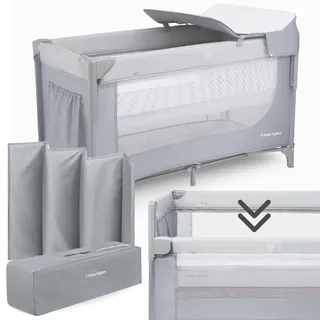 Mamabrum Moby-System 3-in-1 Reisebett mit Wickeltisch Matratze Transporttasche