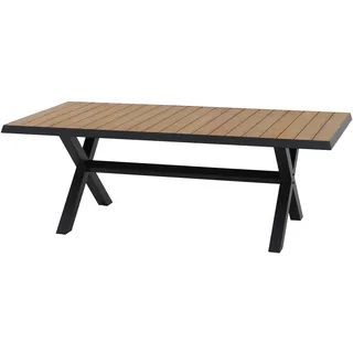 Siena Garden Gartentisch 200 x 100 x 74 cm Aluminium/Teak