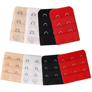BOBOZHONG BH Strap Extenders,8PCS BH Verlängerung BH Band BH Verlängert Gurt Elastische Stretchy Bra Verlängerung Schnalle 2 Haken 3 Haken