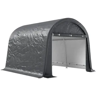 Outsunny Foliengerätehaus 3 x 3 m Grau