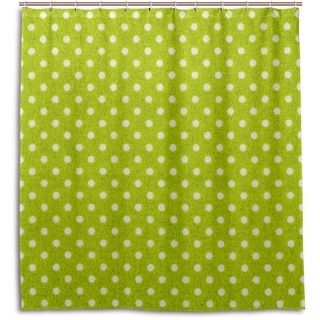 alaza Light Grün mit Polka-Punkten Print Duschvorhang 72 x 72 Inch, schimmelresistent und wasserdicht Polyester Dekoration Badezimmer-Vorhang