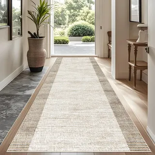 YUEAENK Läufer Lang Flur rutschfest Teppich 60 x 180 cm Teppich Läufer für innen Outdoor Lange fußmatte Eingang küchenläufer lang teppichläufer Küchenteppich Waschbar rutschfest