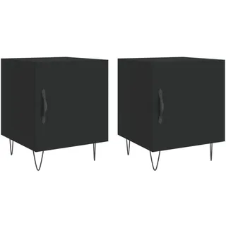 vidaXL Nachtschrank 2 Stk. 40 x 40 x 50 cm Schwarz