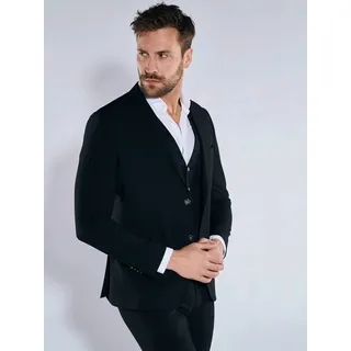 emilio adani Herren Anzug-Sakko slim fit Schwarz uni - 46