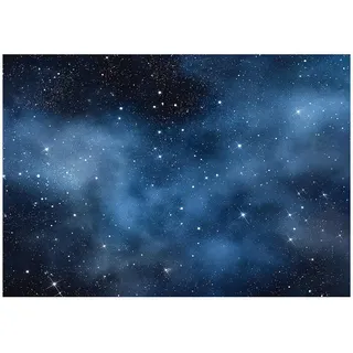 WallArena Fototapete, Kosmos Sterne Blau 300x210 cm,