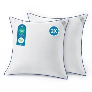 BedStory Kissen, 65 x 65 cm, 2 Stück, klassisch, hypoallergen, weich und atmungsaktiv, ausgewogene Unterstützung, Hotelqualität, waschbar, ideal für Seite, Rücken und Bauch