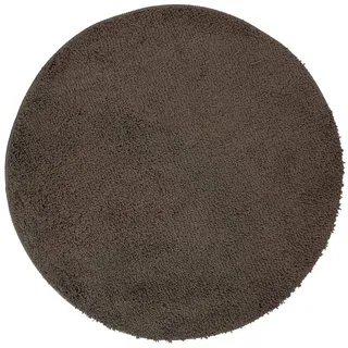 NYVI Badematte Badematte Rund 60cm NYVISpa Lasalle Taupe Badezimmerteppich, Höhe 20 mm, Polyester, Rutschfest, Saugstark, Schnell Trocknend, Fußbodenheizung geeignet braun 60 cm x 60 cm x 20 mm