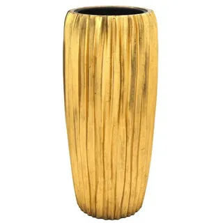Flingora Bodenvase Minga, mit Einsatz - Fiberglas - Indoor - Gold - Höhe 75 cm goldfarben Ø 34 cm x 75 cm