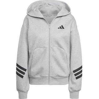adidas Future Icons 3-Streifen Damen Kapuzensweater, grün - M