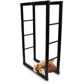 BITUXX Kaminholzständer Holzlager Kaminholzkorb Brennholzhalter Holzablage Kaminholzregal 60 x 100 aus Metall