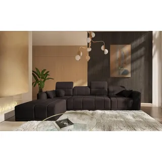 All4All Ecksofa mit Schlaffunktion Rico XII 346 cm x 195 cm - Schlafsofa mit Bettkasten - Eckcouch - XXL Sofa - Wohnlandschaft L-Fom - Braun - Chenille Gewebe - Seite Links - Modern 26