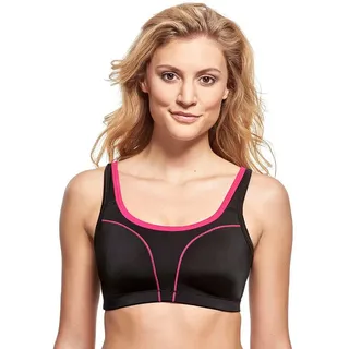 SUSA Damen 7897 Sport-BH, schwarz-pink, | 90C