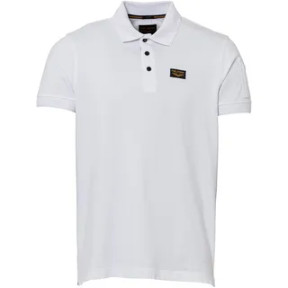 Poloshirt PME LEGEND Gr. L (52/54), weiß Herren Shirts Kurzarm mit Logostickerei