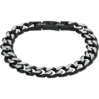 s.Oliver Edelstahlarmband schwarz 9954490 Größe 21,5 cm