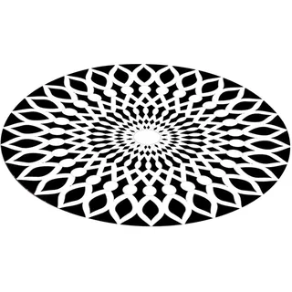 Runder 3d-raumteppich, Optische Täuschung, Rutschfest, Vliesstoff, Mit Wunderschönen Blumenmustern, Für Wohnzimmer, Esszimmer, Schlafzimmer, Küche.