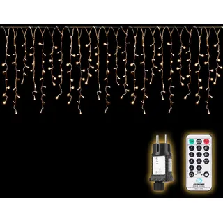 salcar Lichtervorhang LED 10 m Warmweiß