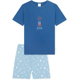 SCHIESSER Kurzer Kinder-Pyjama - Gr. 98 - dunkelblau