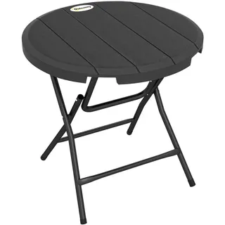 Outsunny Gartentisch Ø 80 x 73 cm Silber