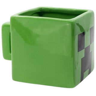 Stor Tasse Minecraft Creeper Designer 3D Tasse im Geschenkkarton, Keramik grün|schwarz