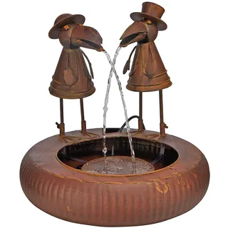 Hi Dekobrunnen mit zwei Raben