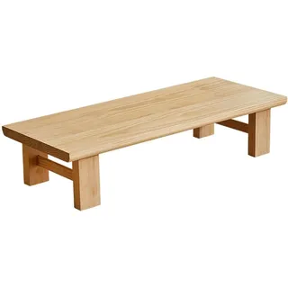 Niedriger Tisch zum Sitzen auf dem Boden, japanischer Tee-Bodentisch, niedriger Tisch zum Sitzen auf dem Boden, Essen, Couchtisch aus Holz für Wohnzimmer, Rezept (Größe: 120,1 x 60,2 x 38,1 cm, Farbe: