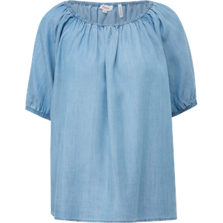 s.Oliver - Light Denim-Bluse aus Lyocell, Damen, blau, 34