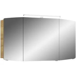 Pelipal Spiegelschrank Cassca, Eiche, Metall, 6 Fächer, 120x67x17 cm, Made in Germany, Typenauswahl, Badezimmer, Badezimmerspiegel, Spiegelschränke