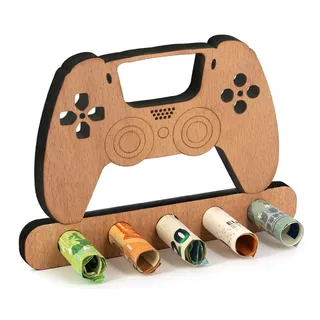 Giftota - Originelle Geburtstag Geldgeschenk Holz - Geldgeschenk für PS4, PS5, Xbox oder andere Spielekonsolen - Spiel Controller Geschenk - Geschenke aus Holz - Geschenke für Frauen und Männer