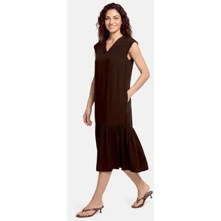 Cartoon Druckkleid Kleid Dunkelbraun 36