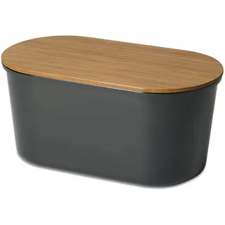 Echtwerk Brotkasten “FRESH“, Melamin / Akazie, abnehmbarer Deckel und Schneidebrett aus Akazienholz, für 1 kg Brot, 37 x 17 cm