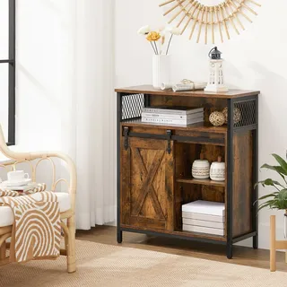 Sideboard Kommode Küchenschrank Flurschrank+Schiebetür vintage VASAGLE LSC089B01