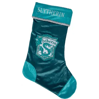 Merchoid Harry Potter: Slytherin Weihnachtsstrumpf – Großes Hogwarts-Haus Weihnachtsstrumpf-Dekoration/Weihnachtsschmuck/Geschenkbeutel