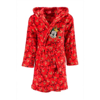 Disney Minnie Mouse Kinderbademantel Kinder Mädchen Bademantel Morgenmantel rot 98