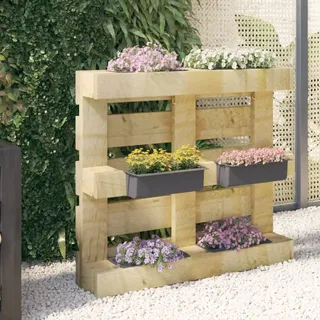 CIADAZ Pflanzkasten für Europaletten 12 STK. Grau 36x13,5x9,5 cm PP, Pflanzkübel Mit Rankgitter, Blumenkasten Mit Rankgitter, Spalier, Pflanzkasten, Pflanzgefäß - 318302