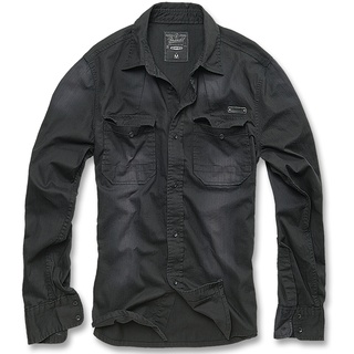 Brandit Hardee Denimshirt Langarm Hemd schwarz, Größe XL