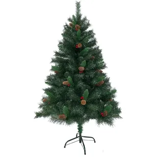 Svita Weihnachtsbaum künstlich Tannenzapfen und Beeren 150 cm Grün